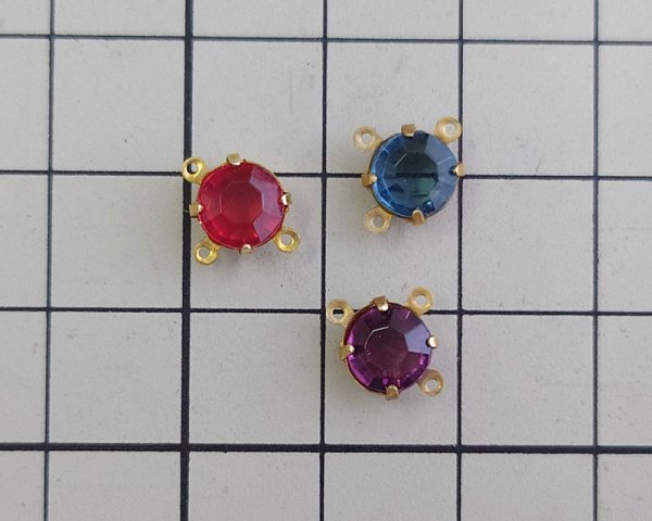 画像3: ヴィンテージ/ドイツ/ガラス/シャネルストーン/ライトモンタナ/29ss(1個) (3)