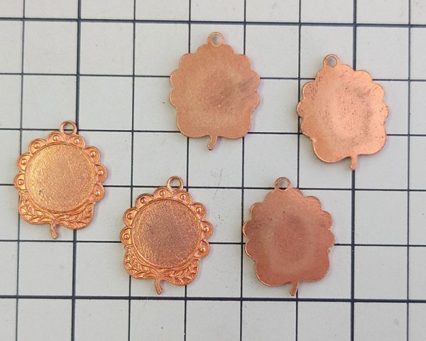 画像3: ヴィンテージ/USA/カッパー/フローラルドロップ（1個） (3)