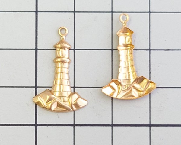 画像2: ブラスチャーム/灯台（1個） (2)