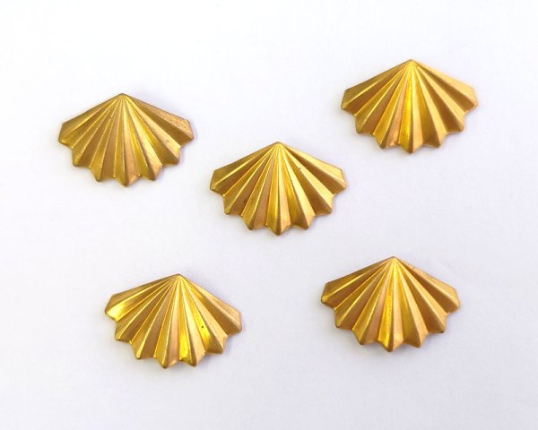 画像3: ヴィンテージ/USA/ブラススタンピング/ファン（1個） (3)