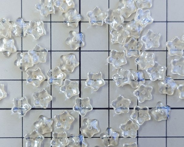 画像3: チェコガラスビーズ/ミニスターフラワー/ライトイエローラスター（10個） (3)