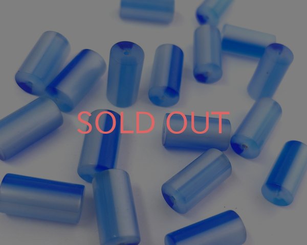 画像1: ヴィンテージ/USA/ルーサイト/ブルーストライプピラー(1個) (1)