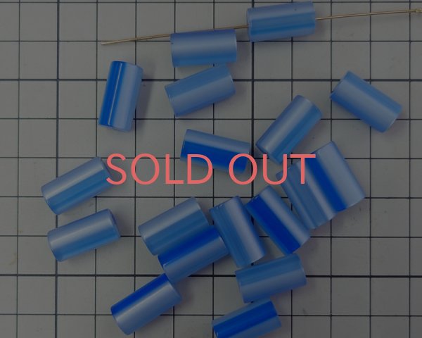 画像2: ヴィンテージ/USA/ルーサイト/ブルーストライプピラー(1個) (2)