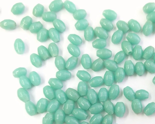 画像3: ヴィンテージ/フランス/ハンドメイドガラスビーズ/ミントオーバル(10個) (3)