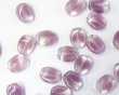 画像2: チェコガラスビーズ/ツイスト/クリア×ミルキーパープル/約12×9mm(2個) (2)