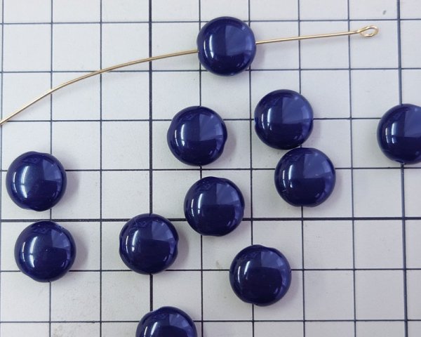 画像2: ヴィンテージ/プラスチック/ネイビーコイン（2個） (2)