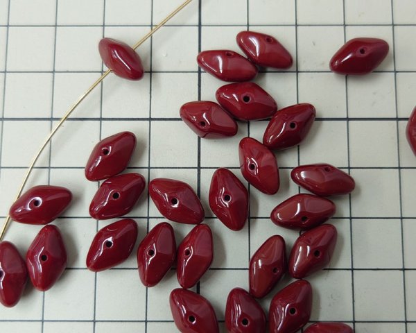 画像2: チェコガラスビーズ/ビーン/オペークラセット/約12×8mm(2個) (2)