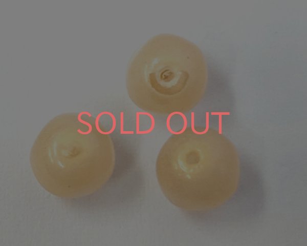 画像3: ヴィンテージ/日本/ガラス/塗装ビーズ/ライトピンクオレンジ(10個) (3)