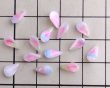 画像2: ヴィンテージ/ドイツ/ガラスストーン/ムーンパステルミックス/8×4.8mm(14個) (2)