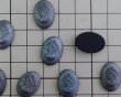 画像2: ns377/ヴィンテージ/ドイツ/ガラスカメオ/鈍色/約18×13mm (2)