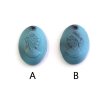 画像2: ns375/ヴィンテージ/ドイツ/ガラスカメオペンダント/ブルーブラック/約18×13mm（1個） (2)