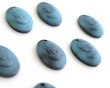 画像3: ns375/ヴィンテージ/ドイツ/ガラスカメオペンダント/ブルーブラック/約18×13mm（1個） (3)