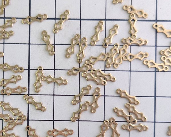 画像2: メッキなし真鍮コネクターG（2個） (2)