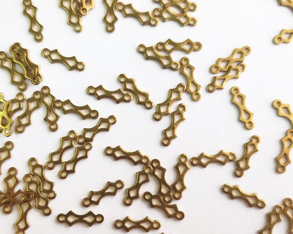 画像1: メッキなし真鍮コネクターG（2個） (1)