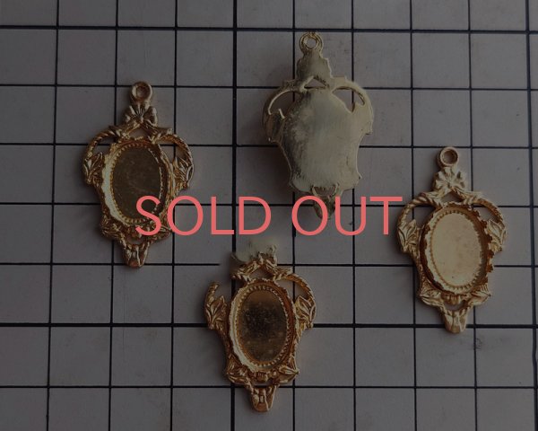 画像2: ヴィンテージ/USA/メタル/14×10mmセッティング（1個） (2)