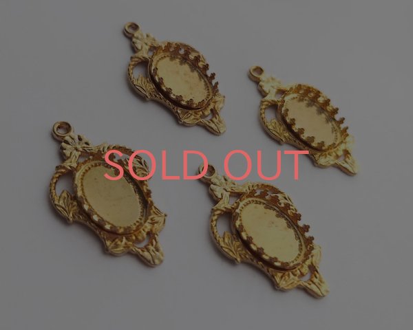 画像1: ヴィンテージ/USA/メタル/14×10mmセッティング（1個） (1)