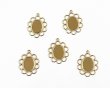 画像1: セッティング/ブラス/10×8mmオーバル/レース/ゴールド(1個) (1)