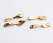 画像2: デッドストック.メタルチャーム/スプーン/ゴールドメッキ（1個） (2)