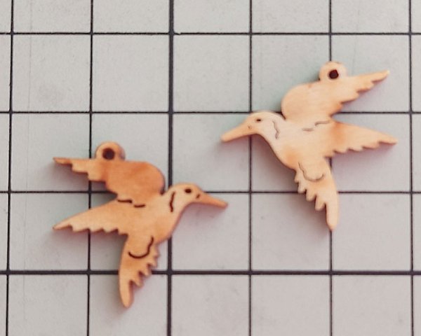 画像2: ウッドチャーム/はちどり（1個） (2)