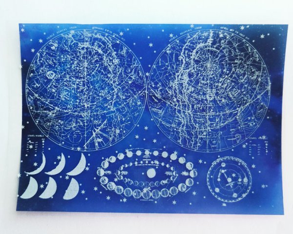 画像1: フルカラーシート/星図/A7（1枚） (1)