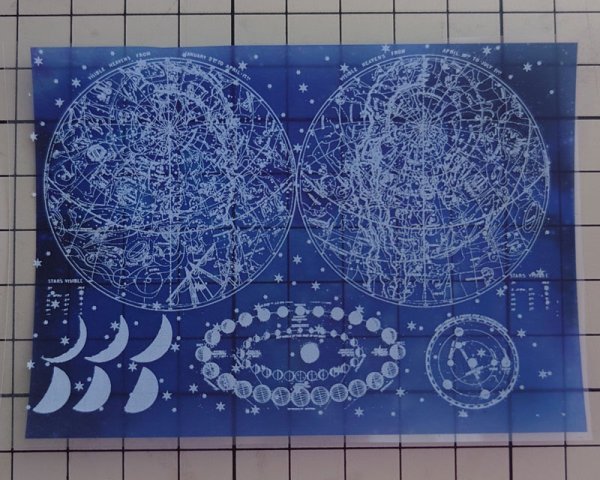 画像2: フルカラーシート/星図/A7（1枚） (2)