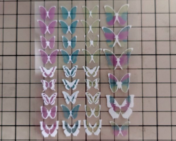 画像2: 蛍光シート・蝶/A7（1枚） (2)