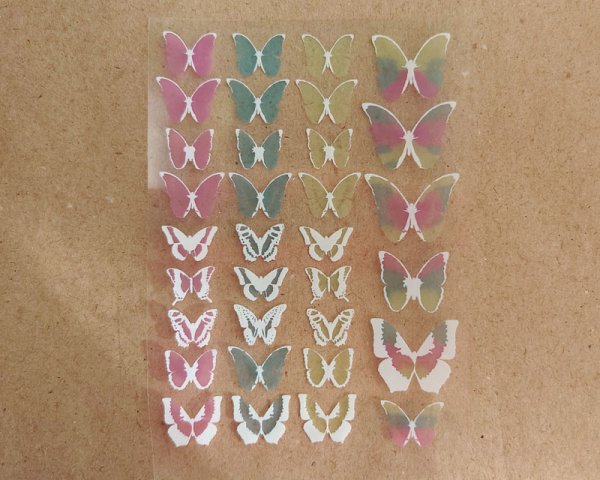 画像1: 蛍光シート・蝶/A7（1枚） (1)