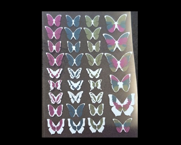 画像1: 蛍光シート・蝶/A7（1枚） (1)