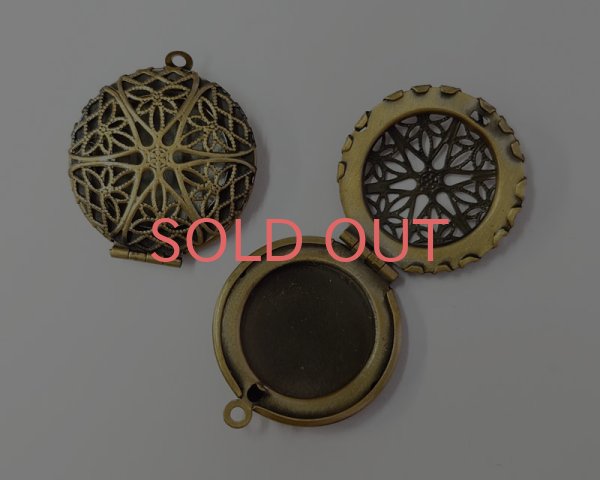 画像3: /メタルパーツ/透かしロケット/金古美（1個) (3)