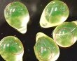 画像3: チェコガラスビーズ/ドロップ/ウラニウムイエロー/約14×10mm(1個) (3)