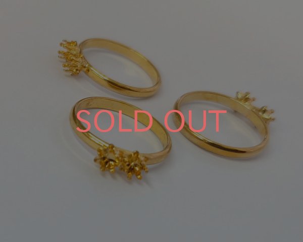 画像1: ヴィンテージ/USA/リングパーツ/約9号・2石(1個) (1)