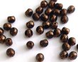 画像1: チェコガラスビーズ/スリーカットラウンド/6mm/ジェットブロンズ（10個） (1)