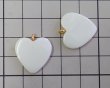画像2: ヴィンテージ/日本/プラスチック/アイボリーハートチャーム(1個) (2)