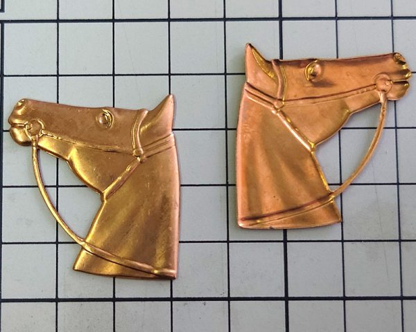 画像2: ヴィンテージ/USA/ブラススタンピング/馬(1個) (2)