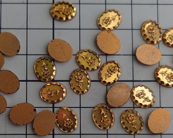 画像2: ヴィンテージ/ヨーロッパ/トパーズゴールドフラワー/約10×8mm (2)