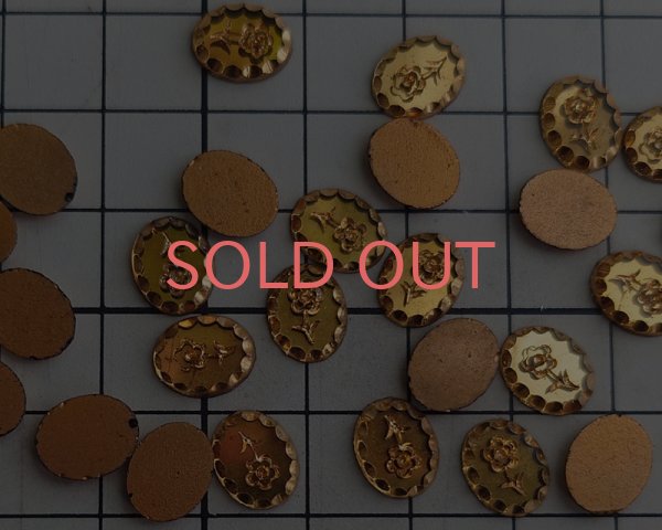 画像2: ヴィンテージ/ヨーロッパ/トパーズゴールドフラワー/約10×8mm (2)