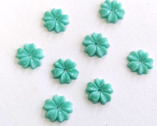 画像1: ヴィンテージ/ドイツ/プラスティック/フラワーa2/ミント（4個） (1)