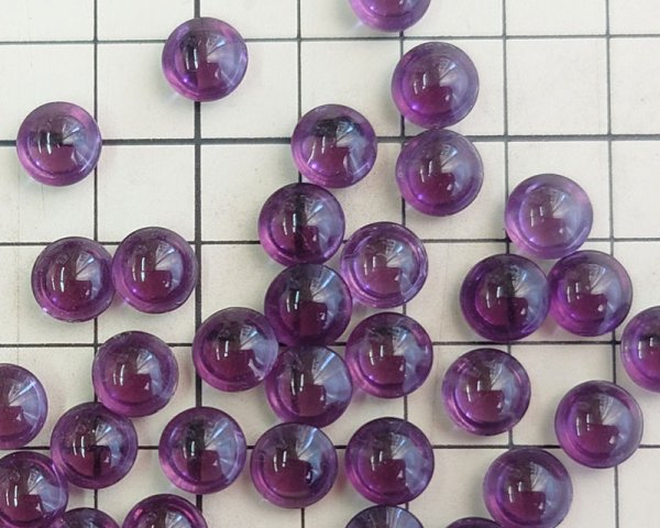 画像2: ヴィンテージ/チェコ/ガラスストーン/アメシスト/約8mm(1個) (2)