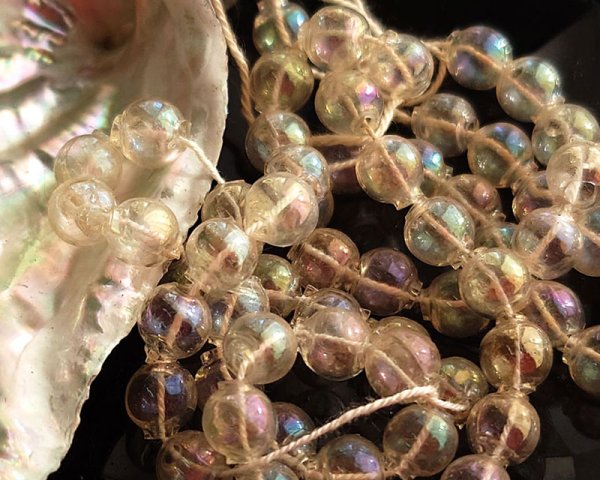 画像3: アンティーク/フランス/スフレガラス/オーロララウンド/約7〜8mm（1個） (3)