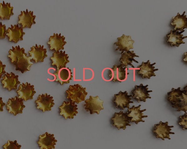 画像2: 30ssラウンド用/ブラスセッティング/スカラップ(1個) (2)