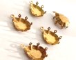 画像1: 18×13mmドロップ用/ブラスセッティング/クラウン(1個) (1)