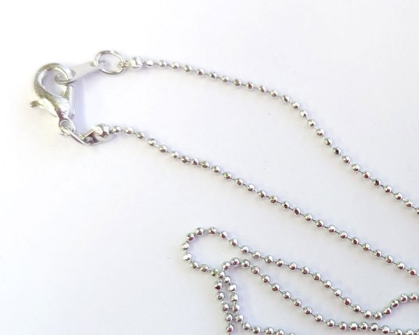 画像1: カットボールチェーン/本ロジウムメッキ/全長約45cm (1)