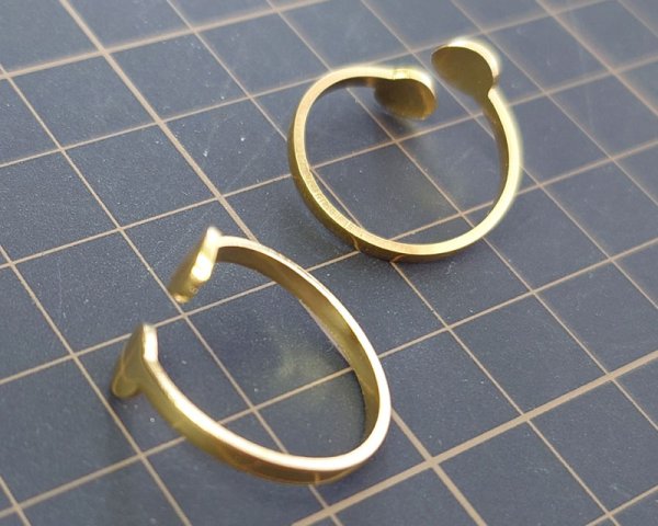 画像3: ブラス/USA/フォークリングパーツ/ゴールドメッキ(1個) (3)