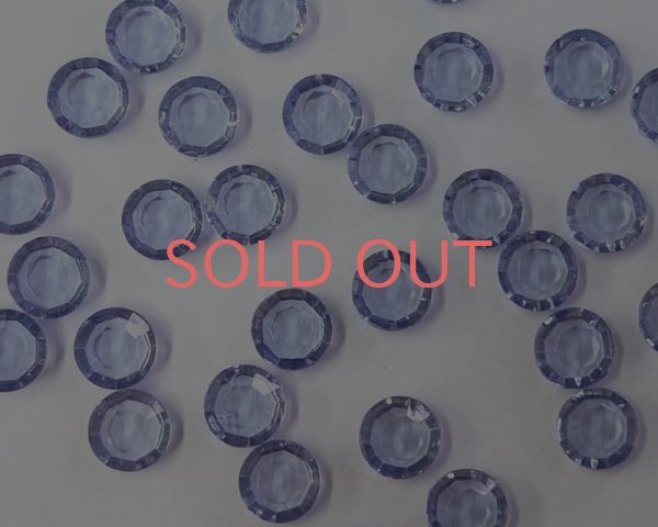 画像2: ヴィンテージ/ドイツ/ガラス/シャネルストーン/タンザナイト/39ss（2個） (2)