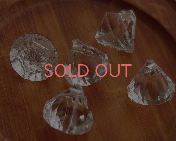 画像1: デッドストック/日本/プラスチック/クリアカットドロップ(1個) (1)