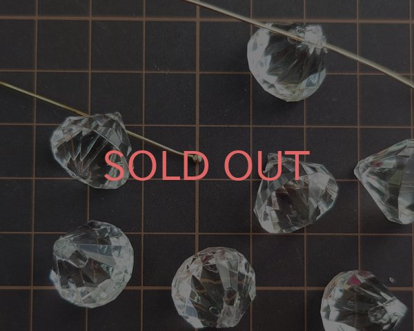 画像2: デッドストック/日本/プラスチック/クリアカットドロップ(1個) (2)