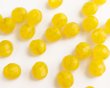 画像1: チェコガラスビーズ/ファイアポリッシュ/8mm/イエローマーブル(6個） (1)