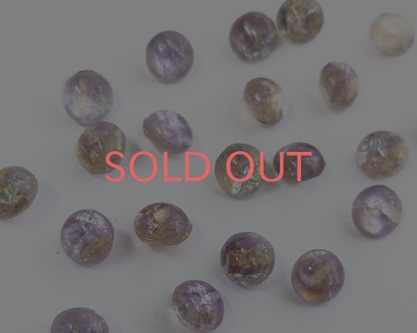 画像1: ヴィンテージ/チェコ/ガラス/アレキサンドライトファイアオパール/30ss(1個) (1)