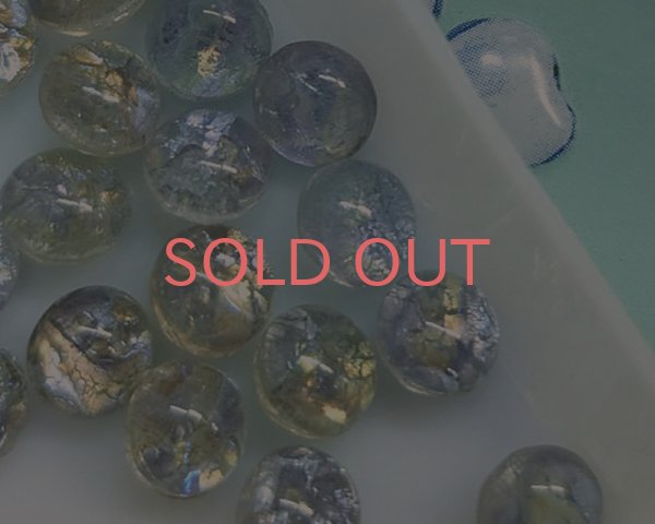 画像2: ヴィンテージ/チェコ/ガラス/アレキサンドライトファイアオパール/30ss(1個) (2)