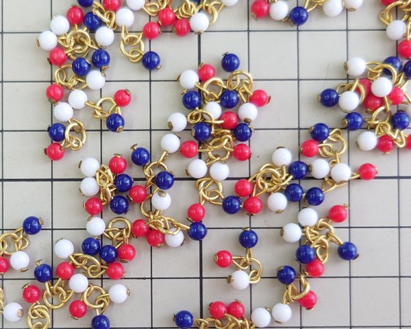 画像2: ヴィンテージ/日本/トリコロールチャーム(2個) (2)